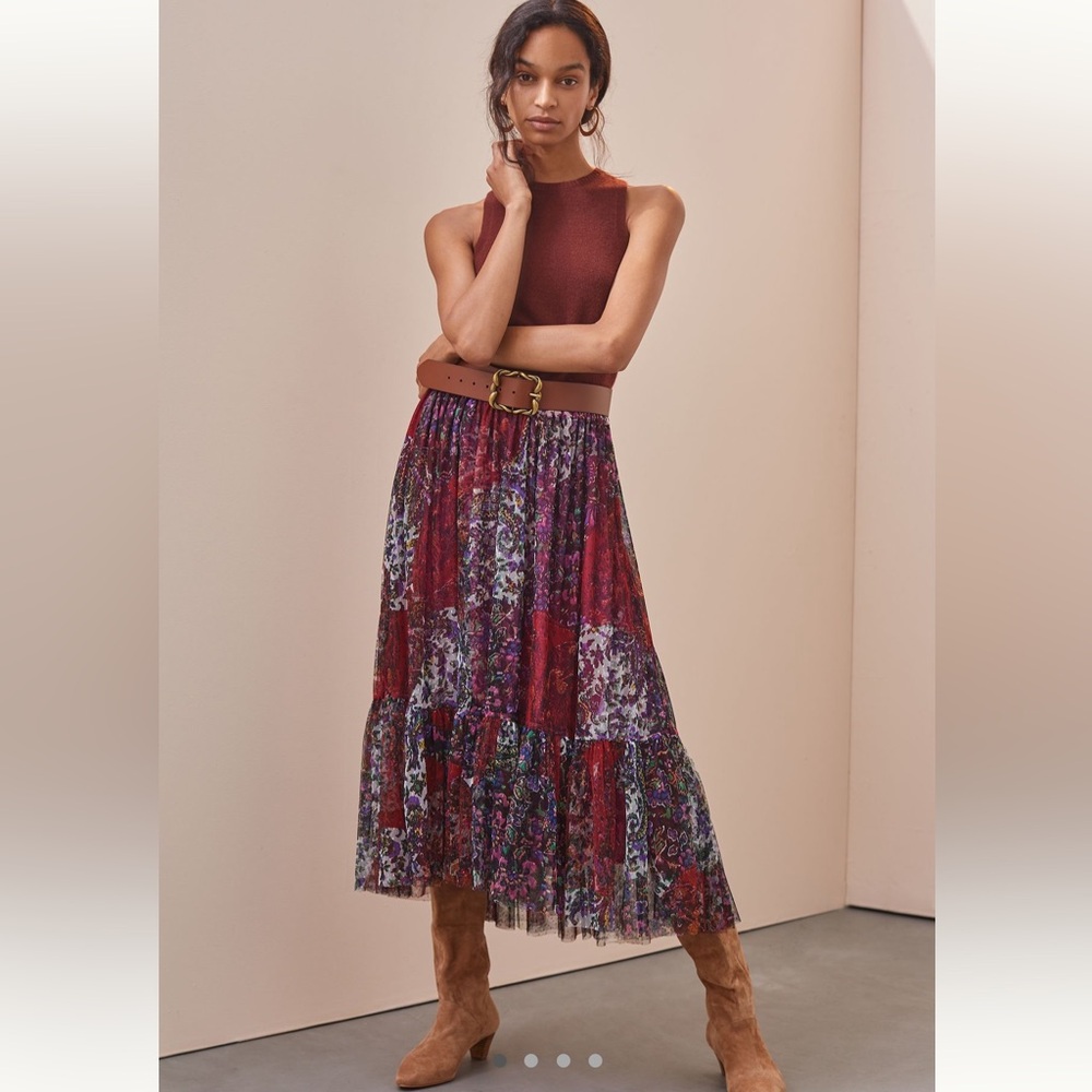 Anthropologie Tulle Maxi Skirt